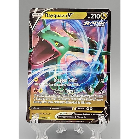 Pokemon Other - Pokémon TCG Rayquaza V Evolving Skies 110/203 Holo Ultra Rare